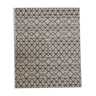 Black cream wool kilim scandinavian style area rug- 182x233cm