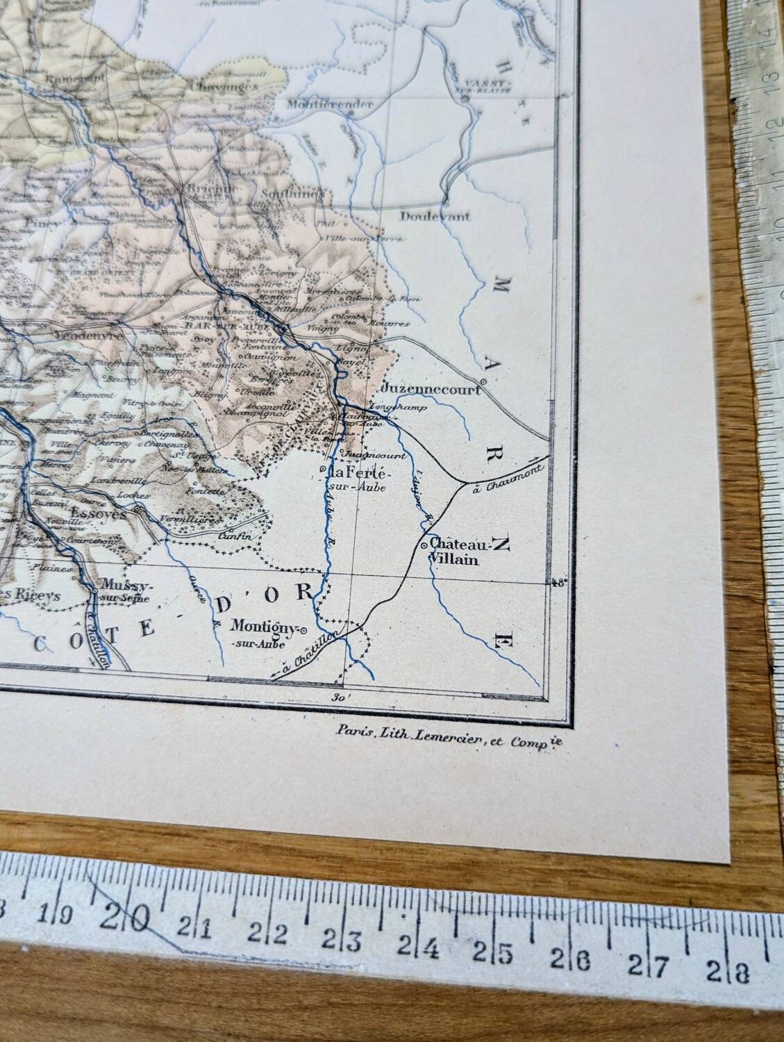 Printed in 1889, Aube, Grand-Est.