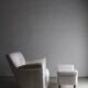 White faux shearling lounge chair | Sweden | 1940s