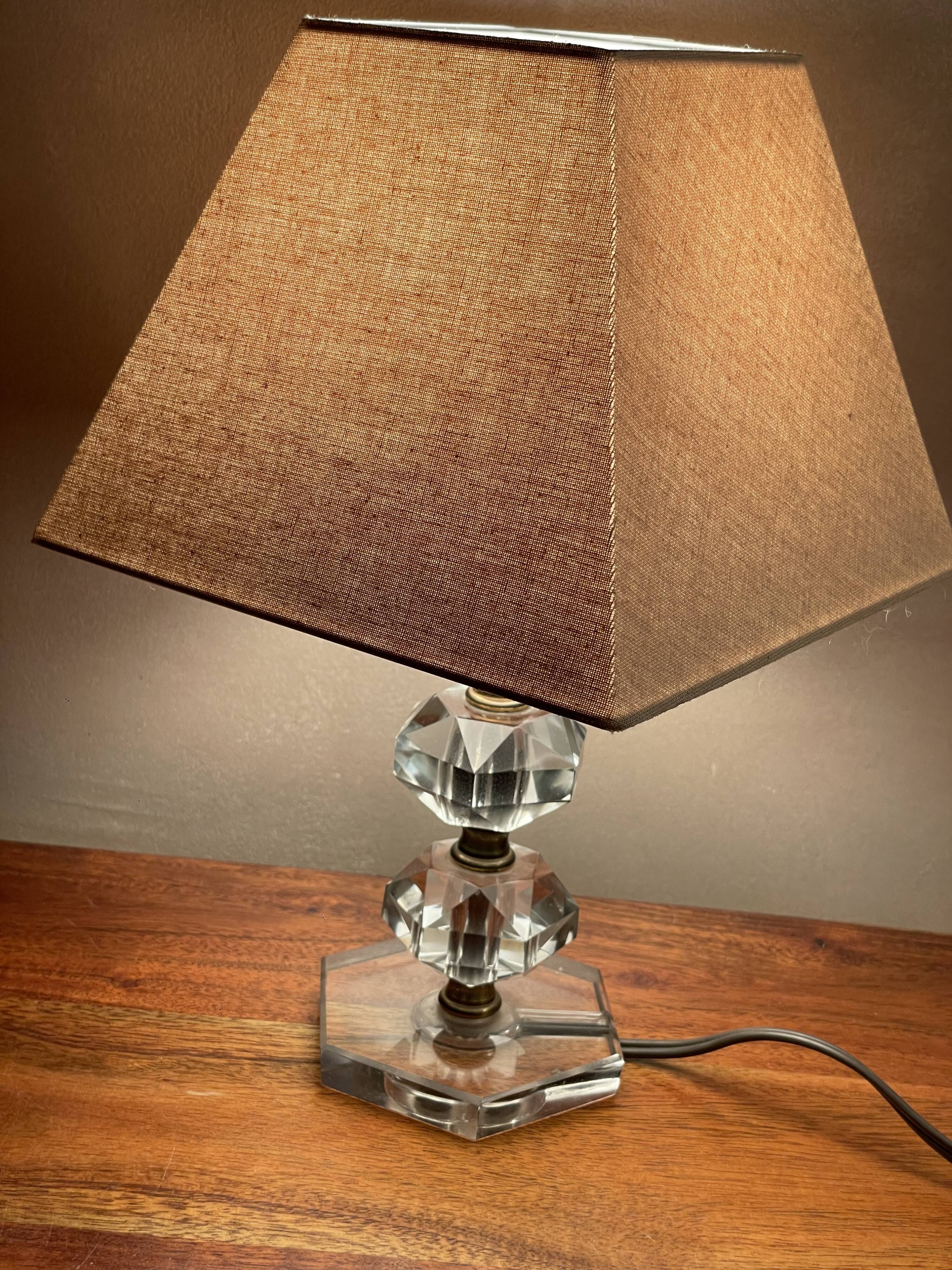 Lampe pied en verre