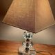 Lampe pied en verre