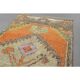 1970s Turkish hand-knotted wool cotton orange runner rug 85x273