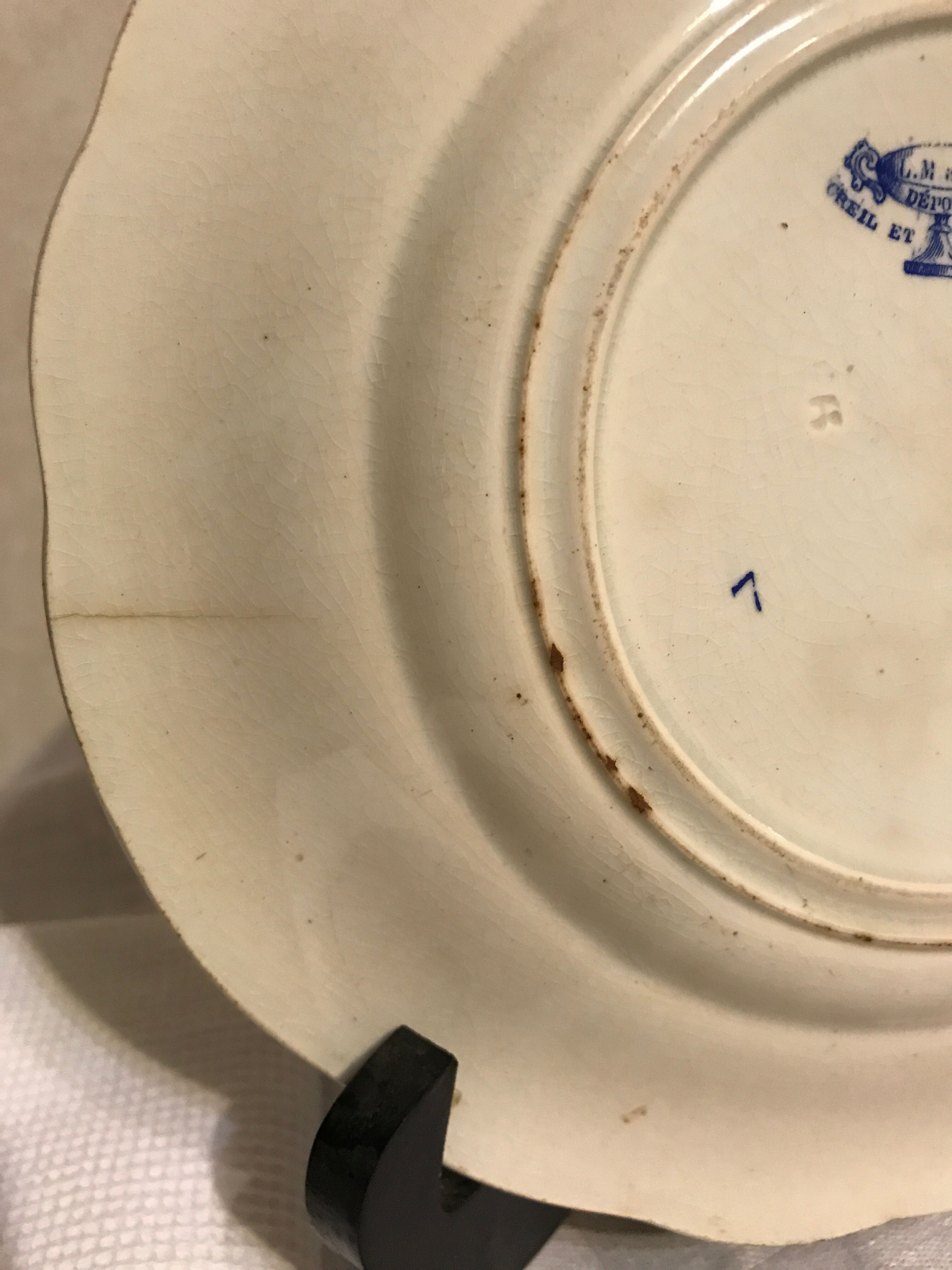 Assiette n10 Creil Montereau XIXe