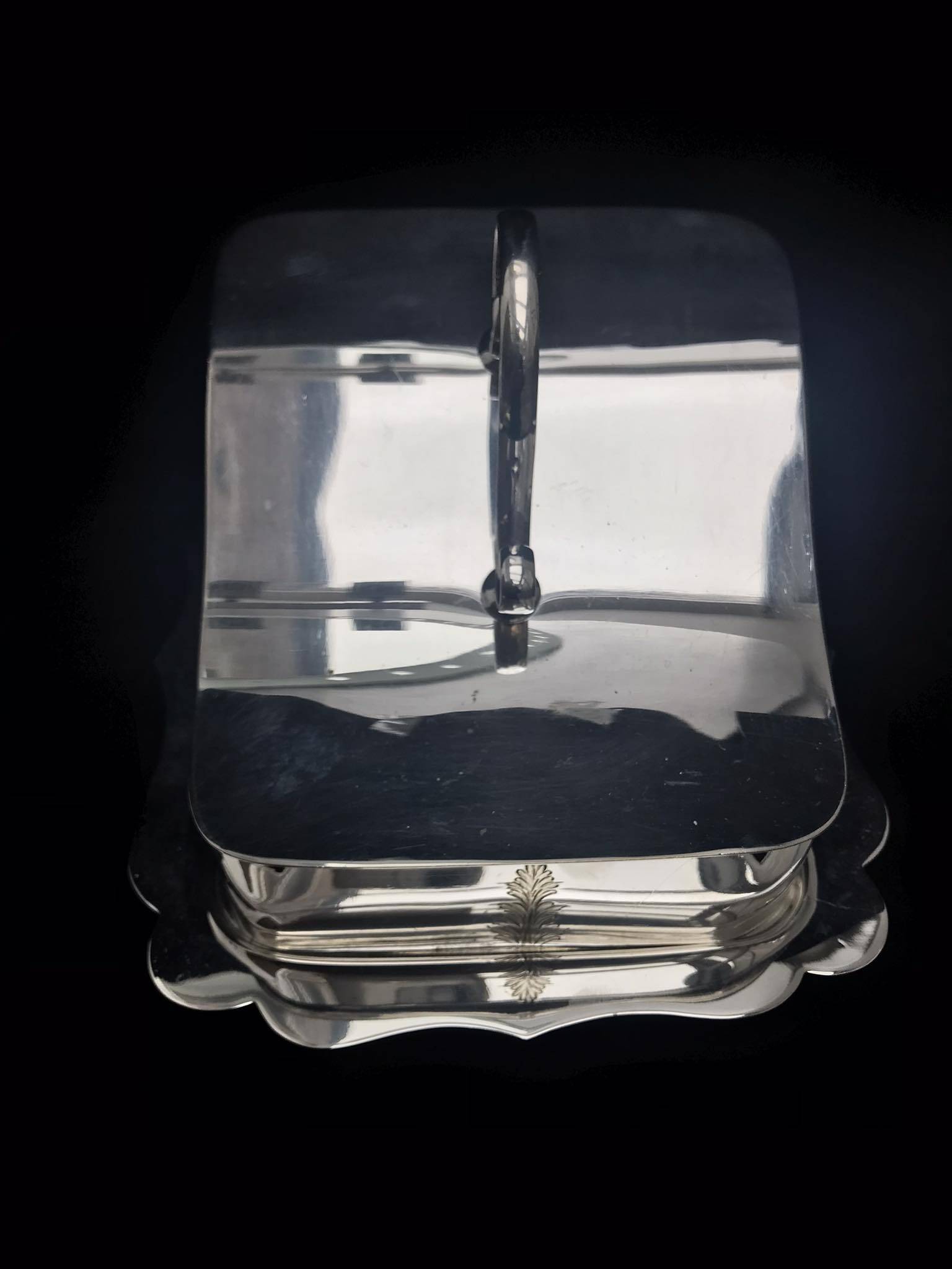 Butter dish silver plated butter/cheese dish with silver metal lid