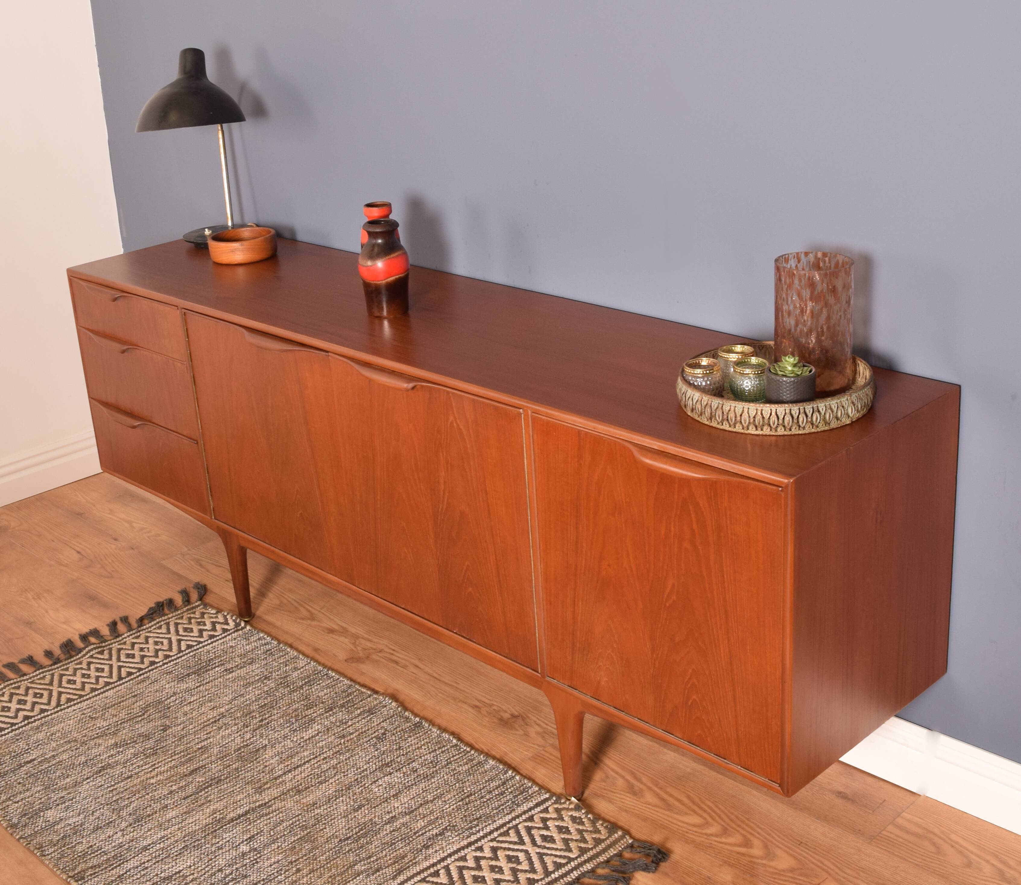 Restored teak 1960s retro mcintosh dunvegan long sideboard
