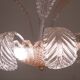 Pink Art Decò Barovier e Toso Chandelier, Murano Glass, 1950s