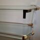 Hollywood Regency Bookshelf - Lucite & Brass - 1980s
