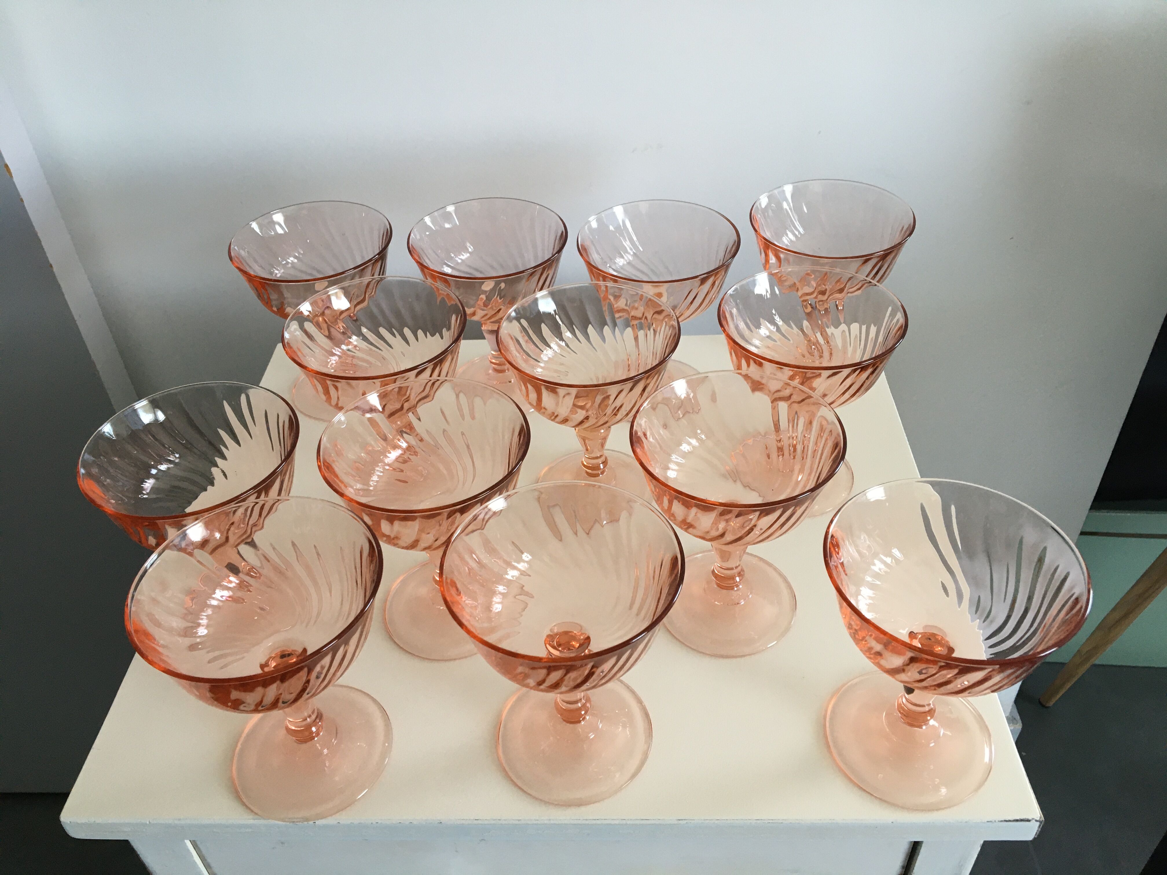 Coupes de champagne rose