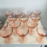 Pink champagne glass