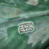 Fruit cup green leaf vallauris signed a.ferlay