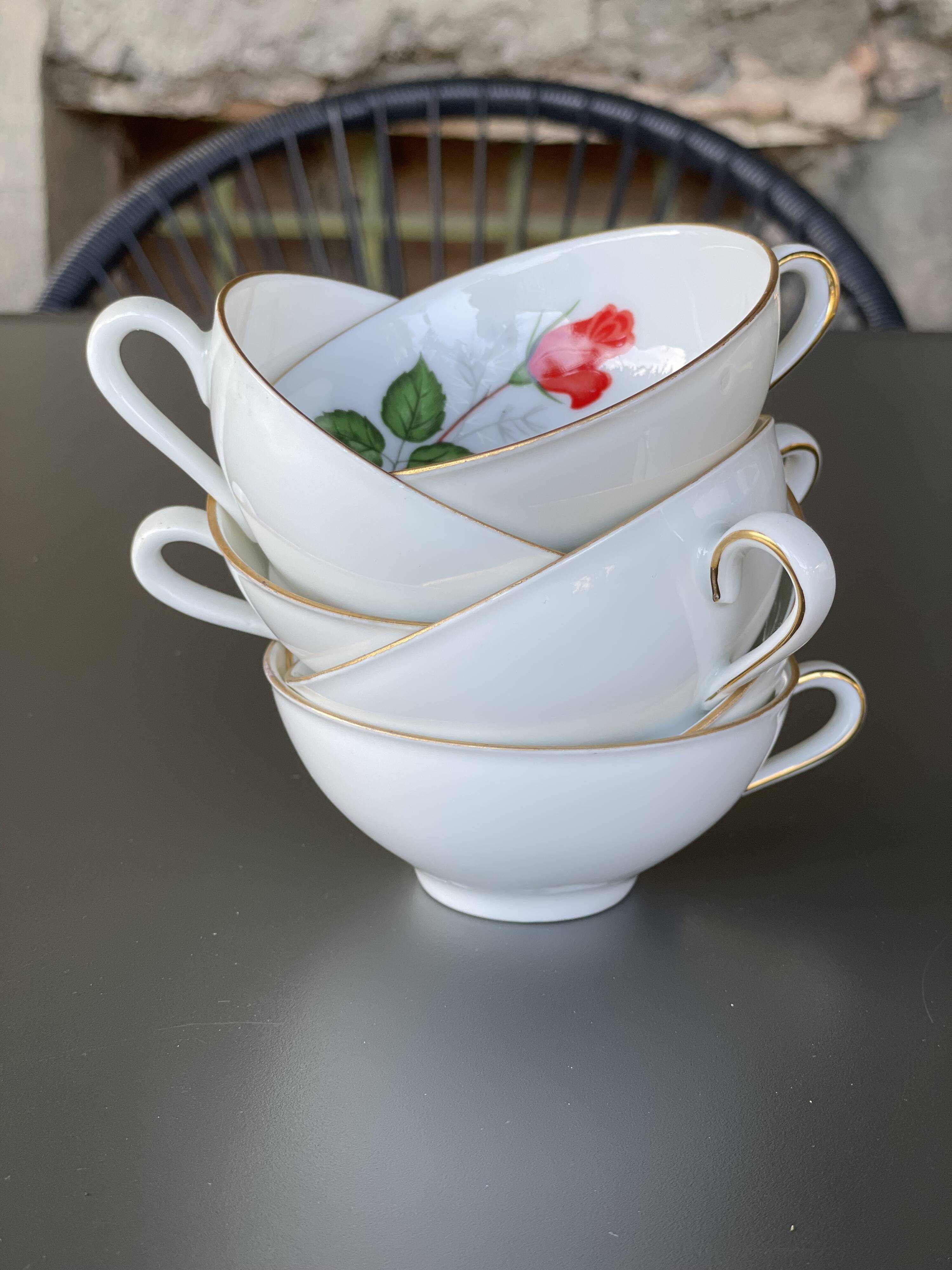 6 vintage coffee cups