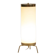 Lamp in white opaline and golden brass, 1970s