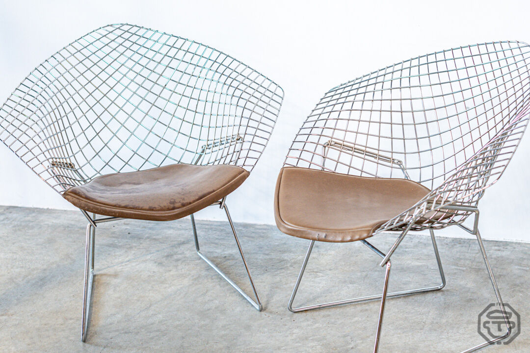 Knoll Bertoia Diamond armchairs
