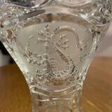 Hofbauer engraved crystal vase