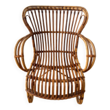 Chaise en rotin vintage