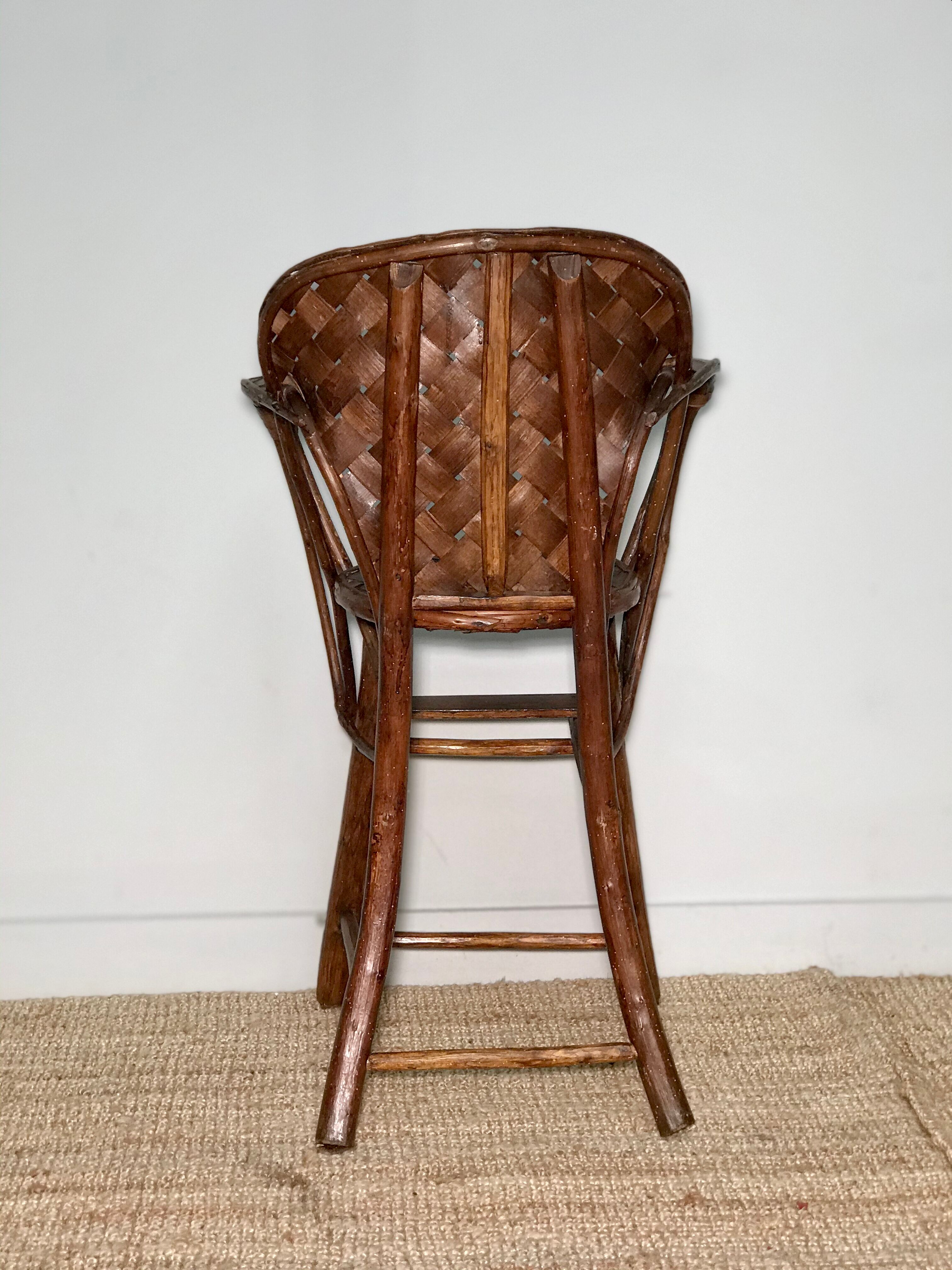 Child chair in chestnut