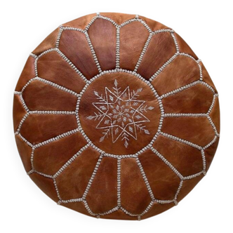 Handmade Moroccan Leather Pouf