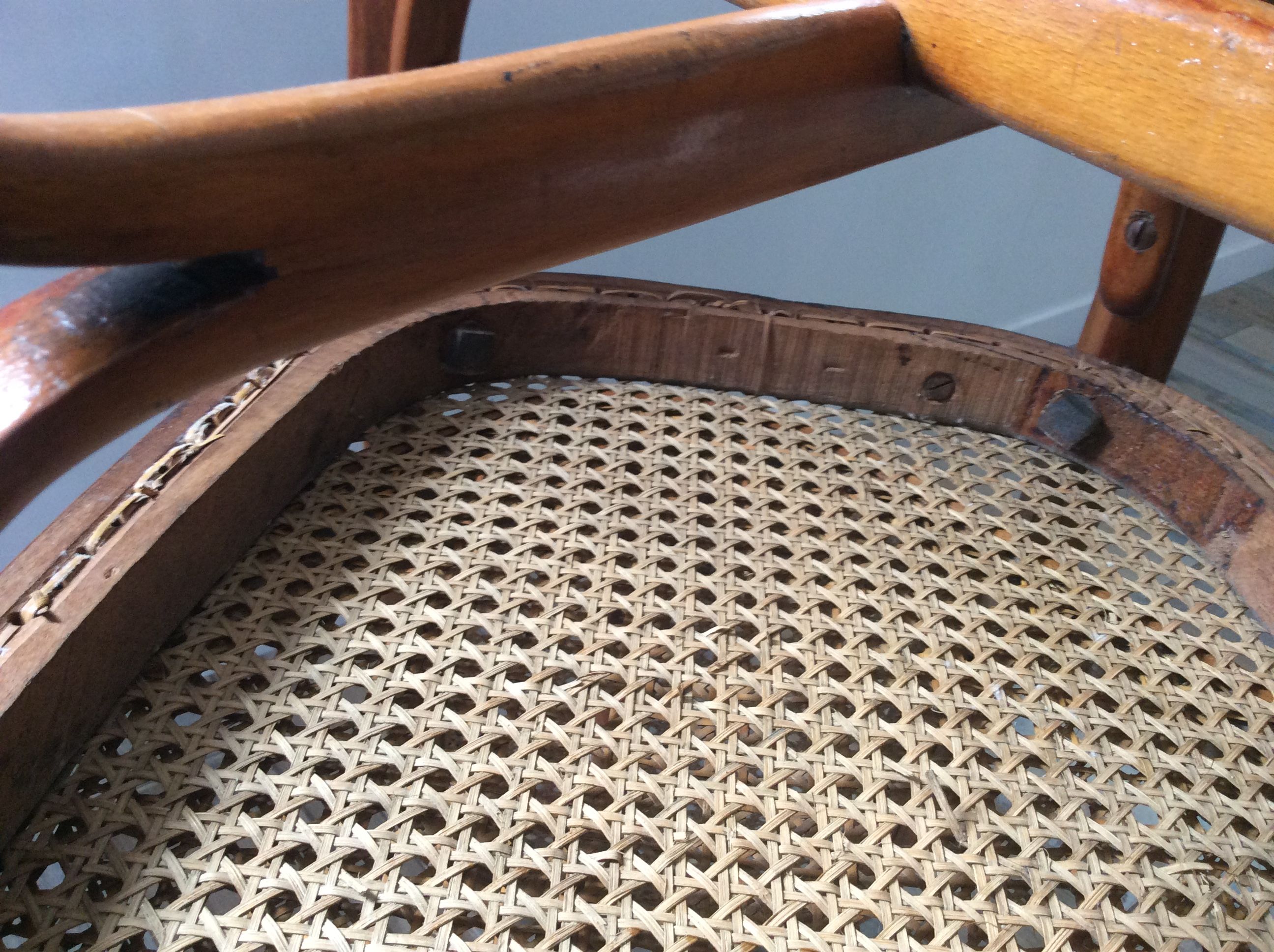 Series of 6 bistro chairs from the 50s patented SGDG