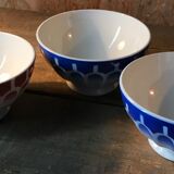 Series of 3 bowls Digoin Sarreguemines