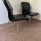 Black leather armchairs, Italian design, 70s (X2)