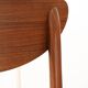 4 Scandinavian chairs in solid wood and black imitation leather
