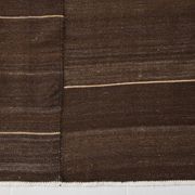 5x8 Dark Brown Ethnic Turkish Kilim Rug, 169x238Cm