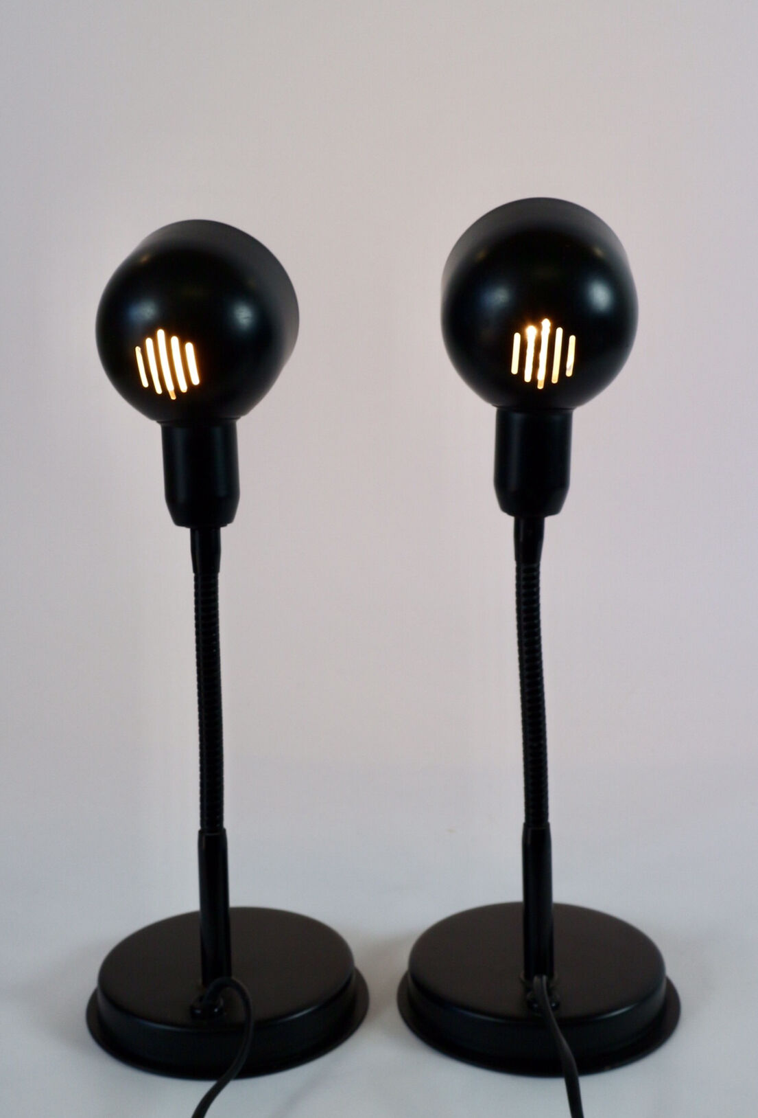 Pair of vintage adjustable bedside lamps, Veneta Lumi