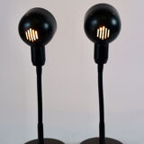 Pair of vintage adjustable bedside lamps, Veneta Lumi