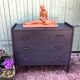 Commode vintage gris orage