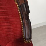 Red velvet bench