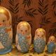 Matryoshka pyrography dolls
