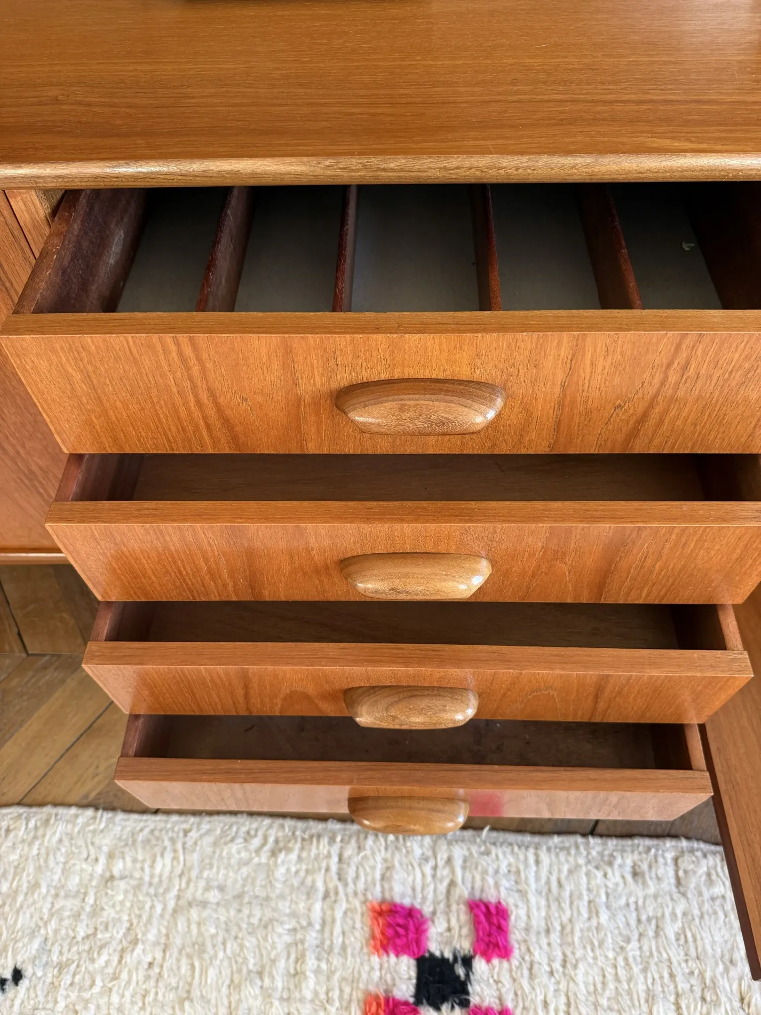 Vintage Scandinavian teak sideboard by G Plan, 1960.
