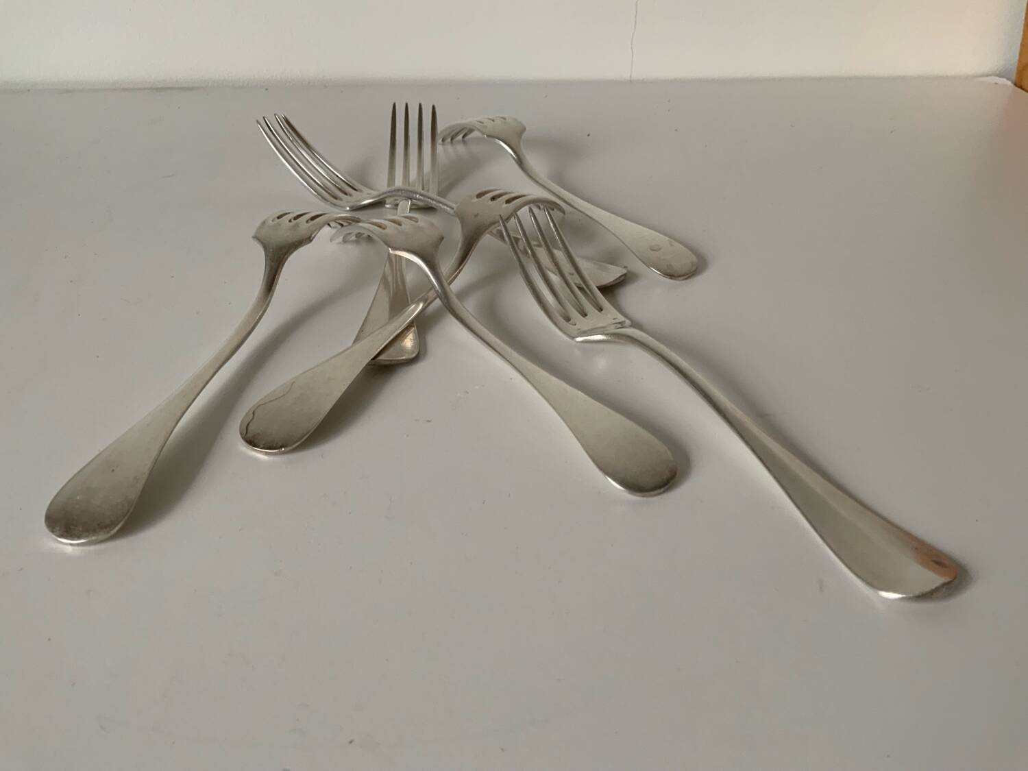Silver-plated forks