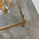 Table scandinave teck blond et verre 60