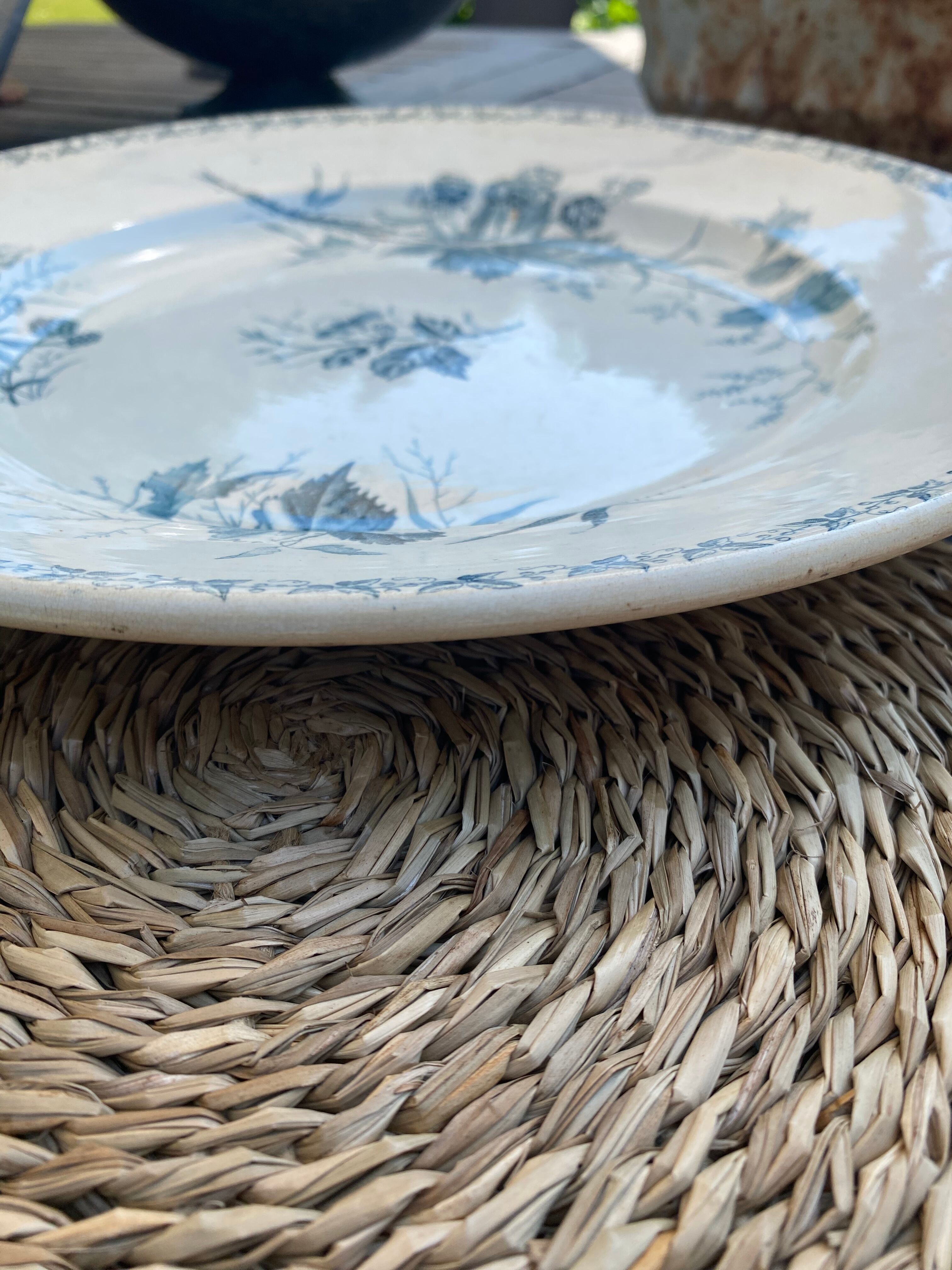 Iron earth dish Badonviller blackberry model