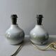Pair of glazed ceramic lamps, 1970s-1980s