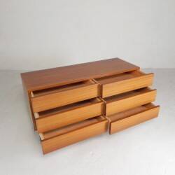 Mid-century chest of drawers with 6 drawers in the Musterring style, 1960s.