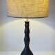 Large handmade stoneware lamp, 1960s-70s