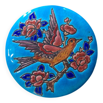 Antique box in Longwy enamels signed Nadia Finco