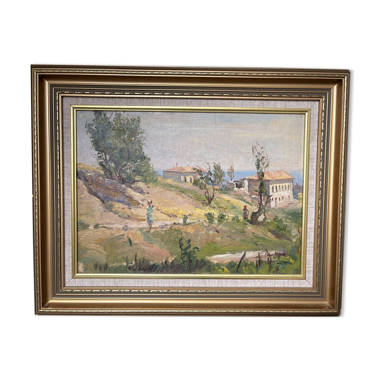 Oil Painting Card Landscape Provence Italy Mediterranean Caucasus Sokolov