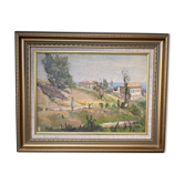 Oil Painting Card Landscape Provence Italy Mediterranean Caucasus Sokolov