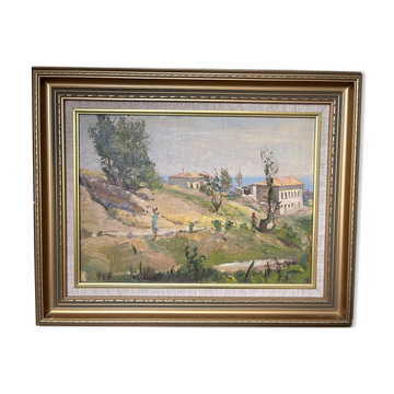 Oil Painting Card Landscape Provence Italy Mediterranean Caucasus Sokolov