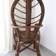 Fauteuil feuille bambou et rotin 1970 vintage