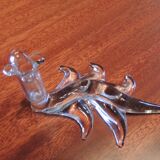 Glass table runner by A. Vialas – Vintage crystal centerpiece