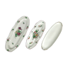 Series of three fish dishes, Lunéville earthenware and Limoges porcelain