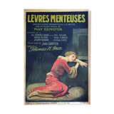 Affiche ancienne cinéma - "Lèvres Menteuses"
