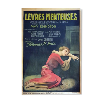 Affiche ancienne cinéma - "Lèvres Menteuses"