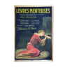 Affiche ancienne cinéma - "Lèvres Menteuses"