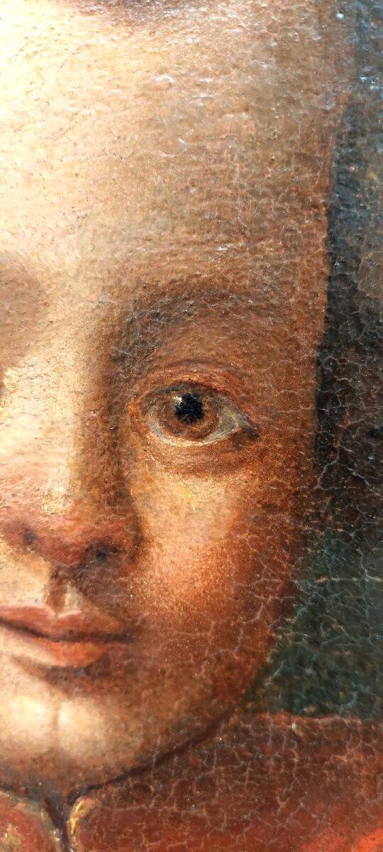 Oil painting on canvas, portrait of a young nobleman, 18th century