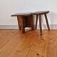 Table chevet ou bout de canapé bois brutalisme italien
